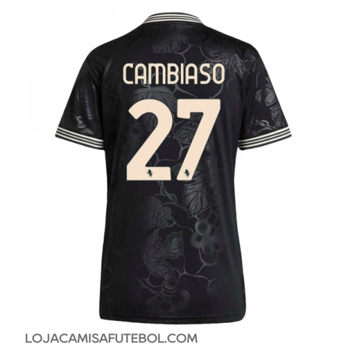 Camisa de Futebol Juventus Andrea Cambiaso #27 Equipamento Alternativo Mulheres 2025-26 Manga Curta